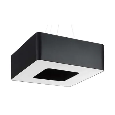 Zdjęcie produktu dla Lampa wisząca klosz kwadratowy czarny 60 x 22 cm URANO 8xE27 15W SL.0784 Sollux Lighting