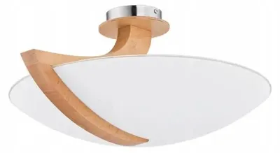 Obrázek produktu pro Dřevěná stropní lampa CALMI s bílým stínidlem 3xE14 10W ALF90058 Alfa