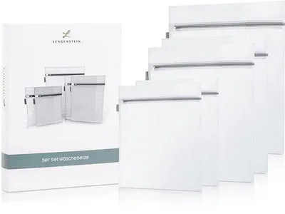 Produktbild von Wäscheset mit 5 Waszakken für Waschmaschinen, graue Naht, Reißverschluss