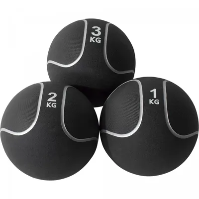 Produktbild von GORILLA SPORTS® Medizinball - 6kg Set, 1kg, 2kg, 3kg Gewichte, Ø 23 cm, Rutschfest, aus Gummi - Slam Ball, Gewichtsball, Trainingsball, Fitnessball