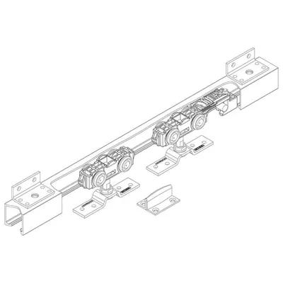 Immagine prodotto di GEZE sistema scorrevole Rollan 40 NT 40kg 1650mm anta in legno completa 50-59cm wm/dm - 160406