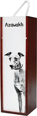 Image de Art-Dog Coffret cadeau pour bouteille de vin – Azawakh – avec coffret cadeau