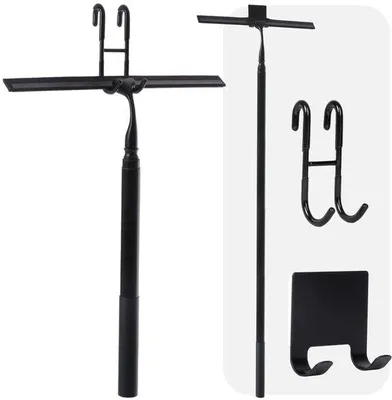 Image de Balai télescopique, longueur 43-153 cm, noir, 2 crochets