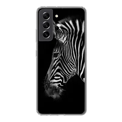 Produktbild von MuchoWow® Handyhülle Schutzhülle Hülle für Samsung Galaxy S21 FE Zebra - Wilde Tiere - Schwarz Silikon Softcase Handy Hülle - Mobiltelefonhülle