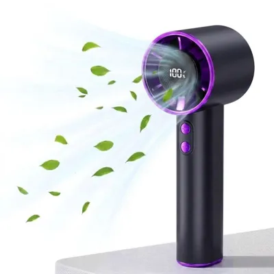 Produktbild von Handventilator Mini Tragbar, USB aufladbarer Ventilator mit 1800 mAh Akku, leiser Betrieb, kompakt & leicht, ideal für Reisen, Büro, Outdoor