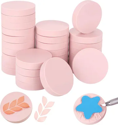 Obrázok produktu pre Gumené pečiatkové bloky, mäkké, 30 kusov, 5 x 5 x 1 cm, určené na výrobu pečiatok