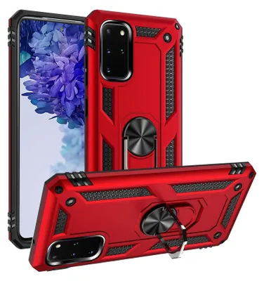 Obrázok produktu pre Armor Shield puzdro na mobilný telefón pre Samsung Galaxy S20 Plus kryt Ultra Hybrid Case ochranný kryt na mobilný telefón, červený