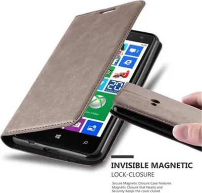 Produktbild von Cadorabo Hülle für Nokia Lumia 625 Schutz Hülle in Braun Handyhülle Etui Case Cover Magnetverschluss