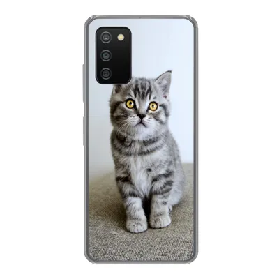 Produktbild von MuchoWow® Handyhülle Schutzhülle Hülle für Samsung Galaxy A03s Kätzchen - Augen - Gelb - Mädchen - Kinder - Jungen - Kinder Silikon Softcase Handy Hülle - Schutz