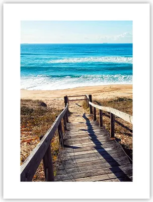 Produktbild von Poster - Poster ohne Rahmen - Meer Strand Eintritt - 30x40 cm - Wand Bild - Wanddeko - Wandbilder - Kunstposter - Wandposter - Bilder - Kunstdruck - Wanddekoration - Wandbild - P2XPA30x40-4359