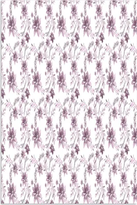 Produktbild von MuchoWow® Poster Blumen - Lila - Muster 40x60 cm - Plakate für die Wand - Poster Babyzimmer