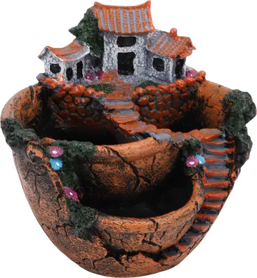 Zdjęcie produktu dla Doniczka „Fairy Garden” – miniaturowa kompozycja ogrodowa, ozdobna doniczka na sukulenty, dekoracja do domu, biura lub na balkon