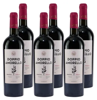 Produktbild von Doppio Amorello Primitivo IGT -halbtrocken- (6 x 0,75L)