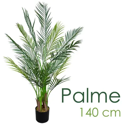 Immagine prodotto di Palmizio Palma Artificiale Areca Albero Pianta Artificiale 140 cm Decovego
