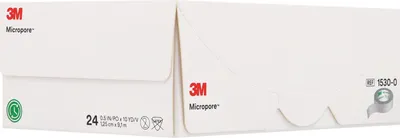 Image de Micropore pansement non-tissé 1,25cmx9,1m blanc 1530-0 24 pces