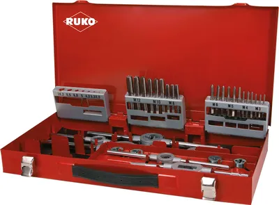 Produktbild von RUKO 37-teiliger Gewindeschneidwerkzeug-Satz HSSE-Co 5 in Industriekassette - 245020E