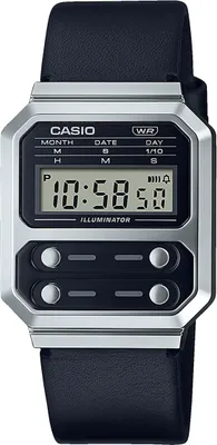 Produktbild von Casio Digitaluhr Armbanduhr Vintage A100WEL-1AEF Lederband