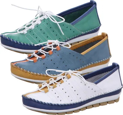 Produktbild von Gemini 382001-01 Schuhe Damen Halbschuhe Slipper Schnürschuhe Leder, Größe:40 EU, Farbe:Blau