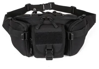 Produktbild von Taktische Gürteltasche, tragbare Gürteltasche, militärische Outdoor-Gürteltasche, militärische Gürteltasche zum Radfahren, Campen und Wandern (schwarz)