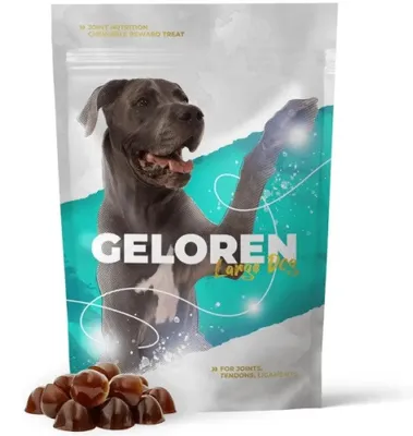 Zdjęcie produktu dla Geloren Large Dog 420g - Mieszanka uzupełniająca, żelki dla dużych psów na stawy 60 szt.