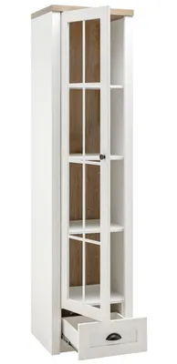 Image de Landhaus Meuble multimédia Meuble annexe Salon 210cm pin blanc chêne clair
