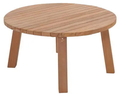 Produktbild von Lesli Living - Gartentisch teak - Schwarz - Ø80x40cm