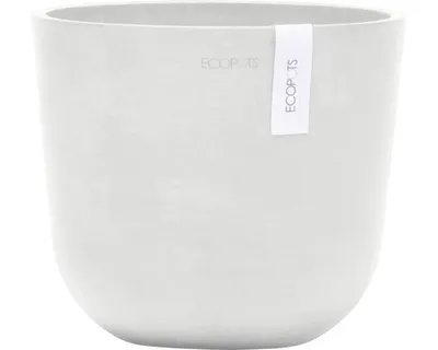 Produktbild von Blumentopf Ecopots Oslo Kunststoff Ø 19 cm H 16,5 cm weiß