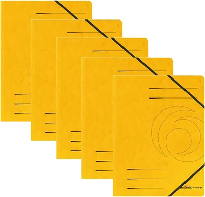 Produktbild von Herlitz Eckspanner A4 Colorspan, 355 g/qm, 5er Pack (Gelb)
