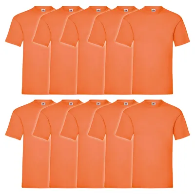 Produktbild von 10er Pack Fruit of the Loom Valueweight T-Shirt Farbe: orange Größe: 3XL