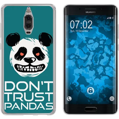 Produktbild von PhoneNatic Case kompatibel mit Huawei Mate 9 Pro Silikon-Hülle Crazy Animals Panda M2