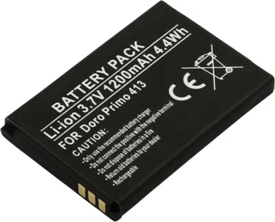 Zdjęcie produktu dla Avizar, zapasowy akumulator litowo-jonowy 3,7 V 1200 mAh do telefonu Doro Primo 413 – niezawodny, czarny