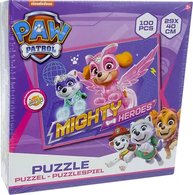 Obrázek produktu pro Dívčí puzzle Tlapková Patrola 100 dílků - Neohrožení hrdinové