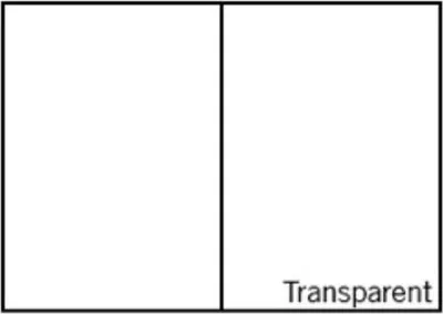 Produktbild von Doppelkarte A6 hoch VE=5 Stück transparent weiß