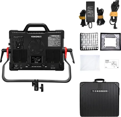 Produktbild von YONGNUO YNPAD100 LED-Videolicht-Set, 100 W, Fotografie-Fuelllicht-Panel, 2700 K šC 8500 K, zweifarbig, dimmbar, 11 Szenen-Lichteffekte mit Mini-Softbox, Tragetasche fuer Vlog-Live-Streaming, Produkt- und Modefotografie