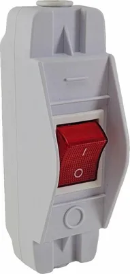 Produktbild von Schnurschalter weiß, auswechselbare Wippschalter mit Schraubanschluss Rot Bel.