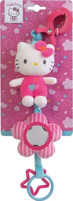 Produktbild von Hello Kitty Baby Plüschtier mit Clip Aktivitäten zum Aufhängen und 42cm