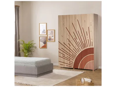 Obrázek produktu pro Skye Decor, Lena 3 -970, Kleiderschrank, Sonomo, 100% MELAMINBESCHICHTETE SPANPLATTEN, 135 x 52 x 192 cm