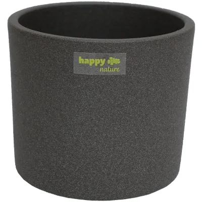 Produktbild von Sparangebot 8 Keramik Blumentöpfe Madeira 9/7 grau struktur Ø 10 H 9 cm