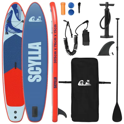 Produktbild von Aufblasbares Stand Up Paddle Board SCYLLA 305 x 76 x 15 cm Blau
