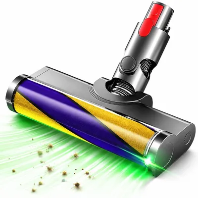 Produktbild von Elektrobürste mit Laser-LED für Dyson V7 V8 V10 V11 V15 – Bürste mit Direktantrieb für Hartböden & Kurzflorteppiche – Bodendüse für Staubsauger