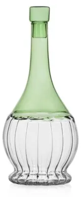 Image de Bouteille en verre - 1000 ml - Transparente/Verte