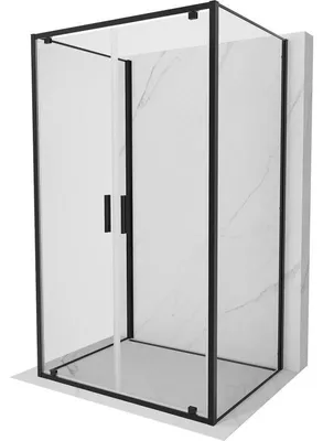 Obrázek produktu pro Mexen Exo-3S sprchový kout 3-stěnný otevírací 120 x 90 cm, transparentní, černý - 8182-120-090-70-00-3S