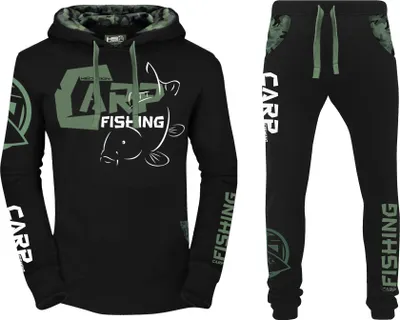Produktbild von HOTSPOT DESIGN Set Carpfishing Eco 2.0", Hoody + Hose, L, schwarz"