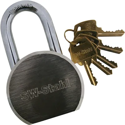 Produktbild von SW-Stahl Sicherheitsvorhangschloss 50 mm mit 5 Schlüsseln, 60710L