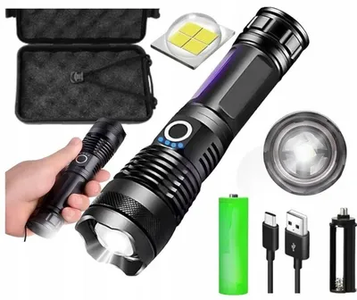 Produktbild von LED Handlampe Akku USB Wasserdicht für Outdoor und Camping
