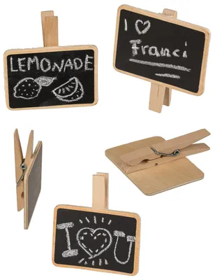 Produktbild von OOTB Holz-Tafel mit Clip zum Beschriften