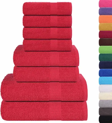 Immagine prodotto di Set di asciugamani 8 pezzi FROGN Rosso 360 g/m²