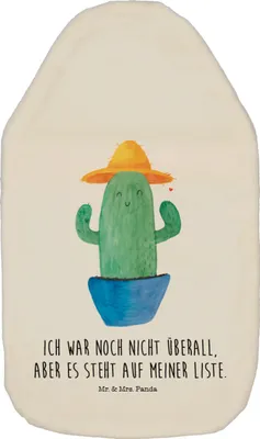 Produktbild von Mr. & Mrs. Panda Wärmflasche Kaktus Hut - Weiß - Geschenk, Städtetrip, Wärmekissen, Weltreise, Kakteen, Geschenkidee, gummi, Wärmflaschen, Bettflasche, Motivation, Spruch