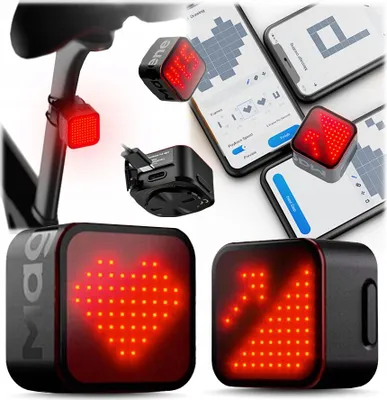 Zdjęcie produktu dla Lampka rowerowa tylna Magene L308 Smart Emoji Gif animacja USB C BT IPX6