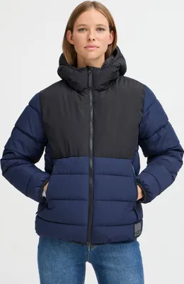 Produktbild von NORTH BEND NBSarena Damen Steppjacke Winterjacke Pufferjacke Outdoor wasserabweisend atmungsaktiv mit Kapuze TPU-Membran Reißverschlusstaschen